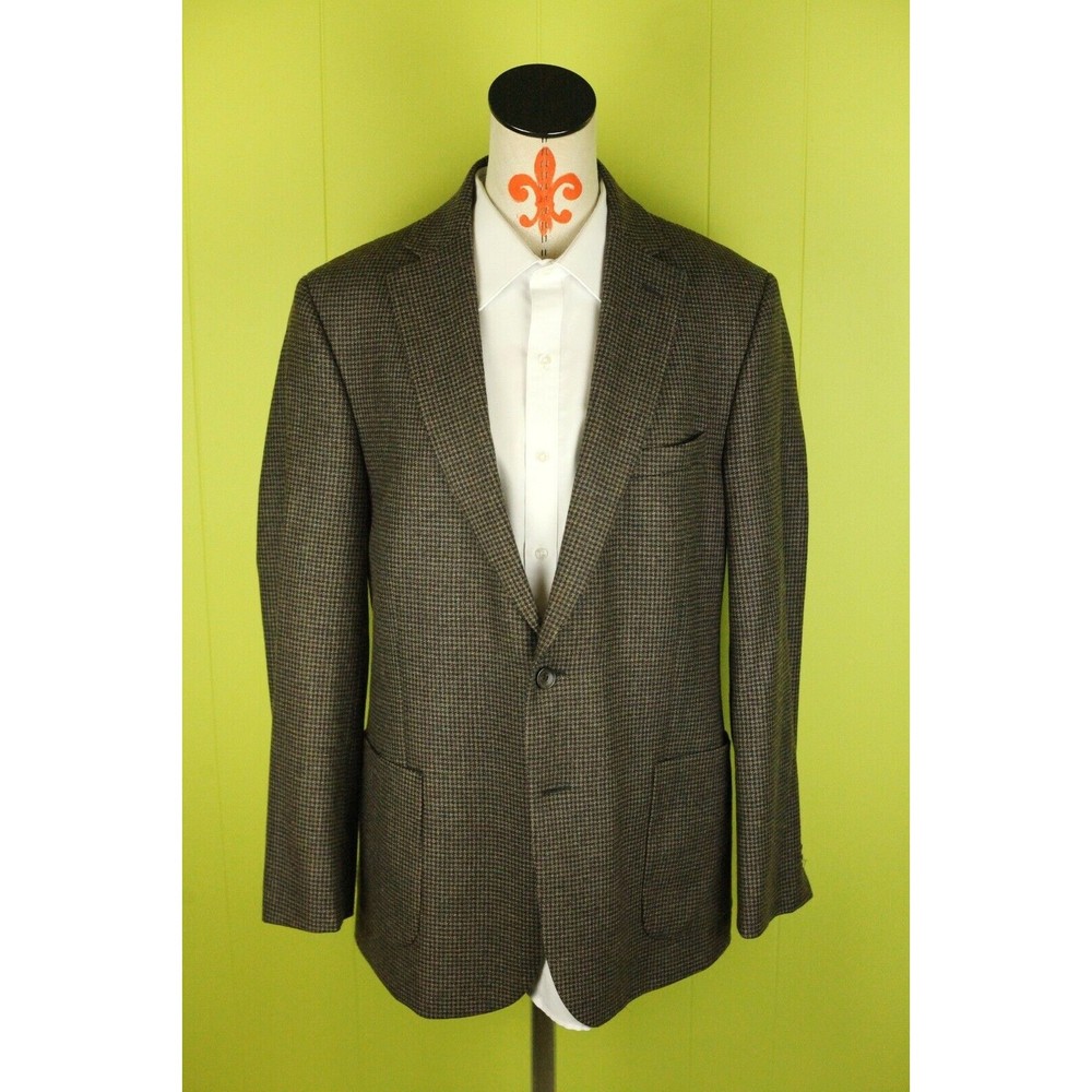 Jos A Bank Reserve SALEM 44R Lanificio Di Pray Wool Houndstooth Blazer Jacket